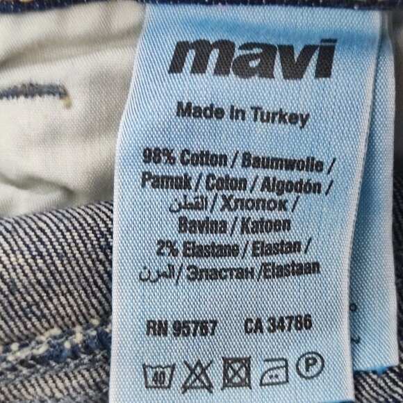 Mavy Jeans shorts women's size 31 ink blue colour Karly mid rise ripped denim - Picture 7 of 14
